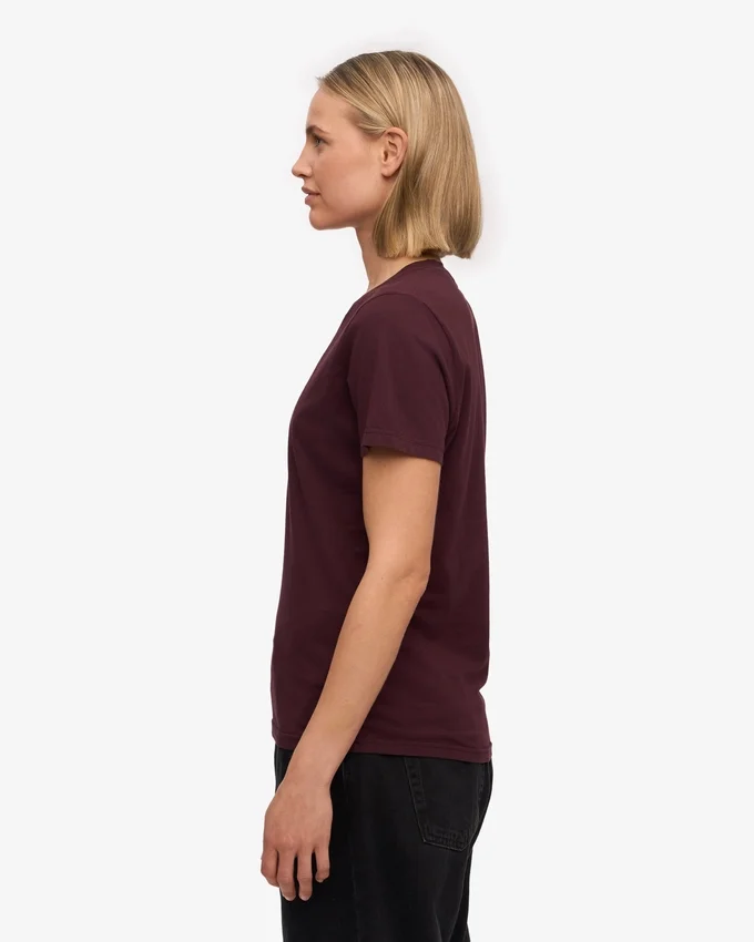 Light Organic Tee de algodón orgánico para mujer - Rojo sangre