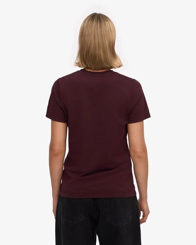 Light Organic Tee de algodón orgánico para mujer - Rojo sangre