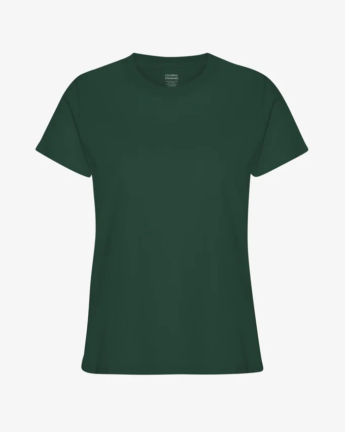 Light Organic Tee de algodón orgánico para mujer - Verde esmeralda