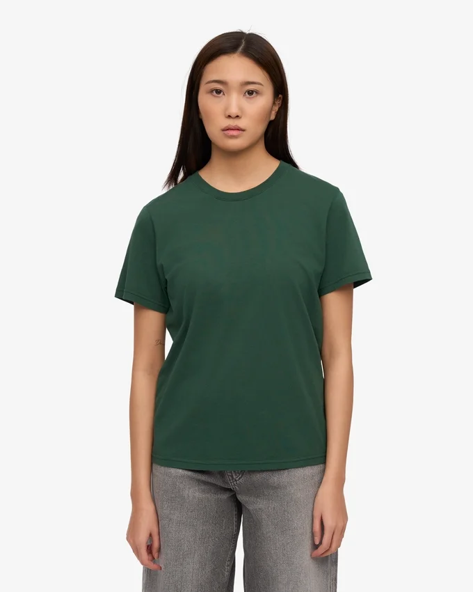 Light Organic Tee de algodón orgánico para mujer - Verde esmeralda