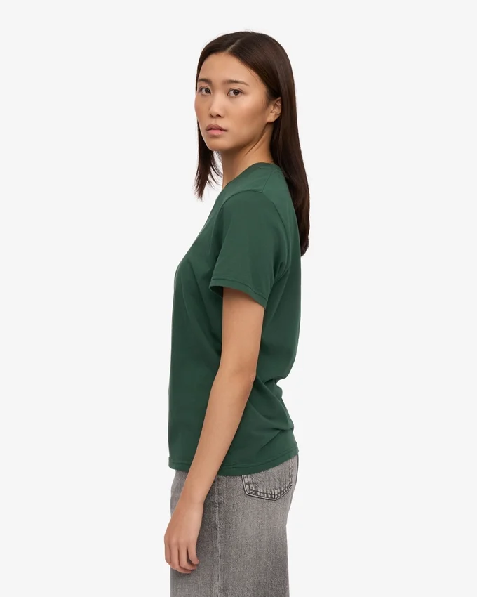 Light Organic Tee de algodón orgánico para mujer - Verde esmeralda