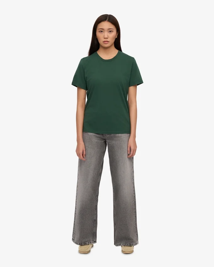 Light Organic Tee de algodón orgánico para mujer - Verde esmeralda