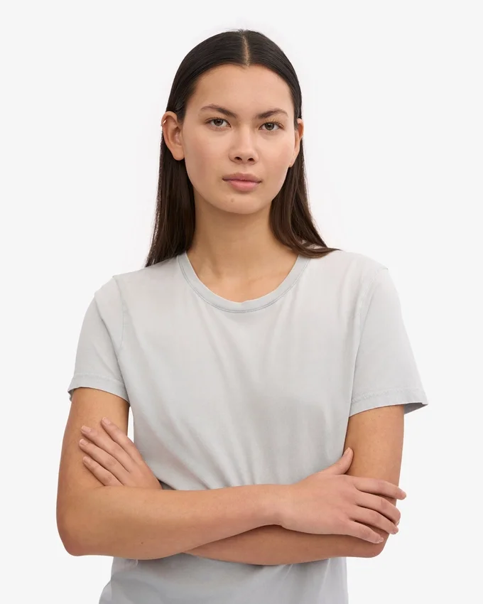 Light Organic Tee de mujer de algodón orgánico - Gris descolorido