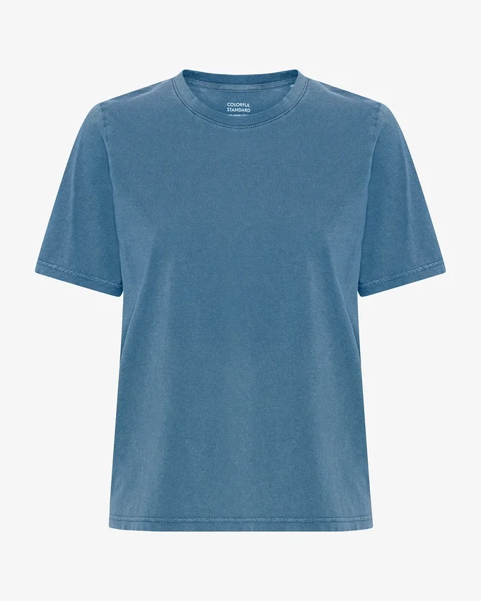 Light Organic Tee para mujer - Índigo descolorido