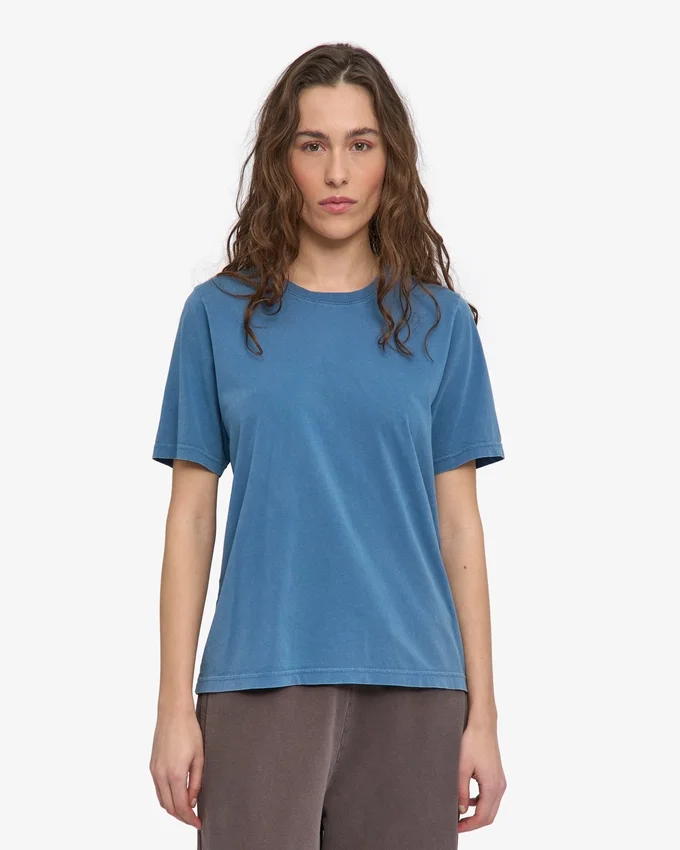 Light Organic Tee para mujer - Índigo descolorido