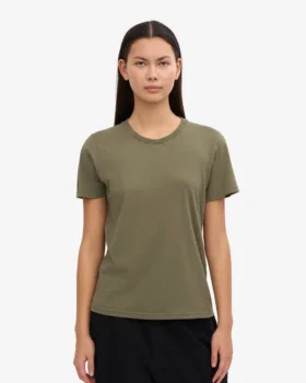 Light Organic Tee para mujer – Verde oliva apagado