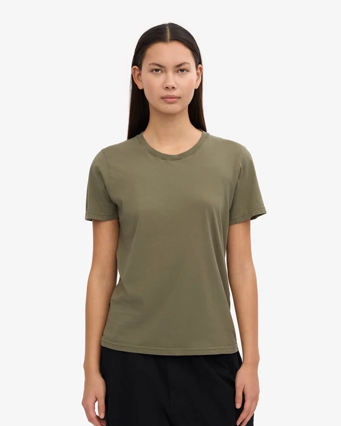 Light Organic Tee para mujer - Verde oliva apagado