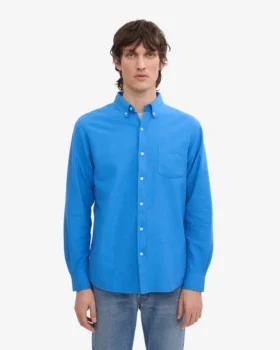 Organic Button Down Camisa – Azul Pacífico