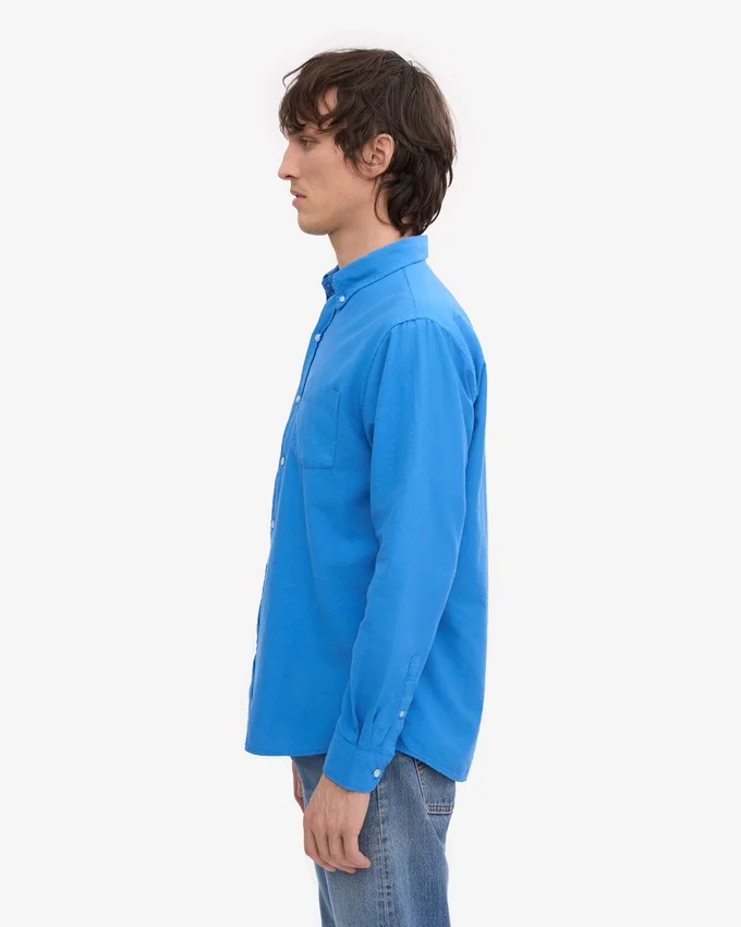 Organic Button Down Camisa - Azul Pacífico