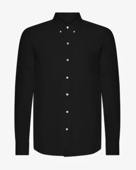 Organic Button Down Camisa - Negro intenso