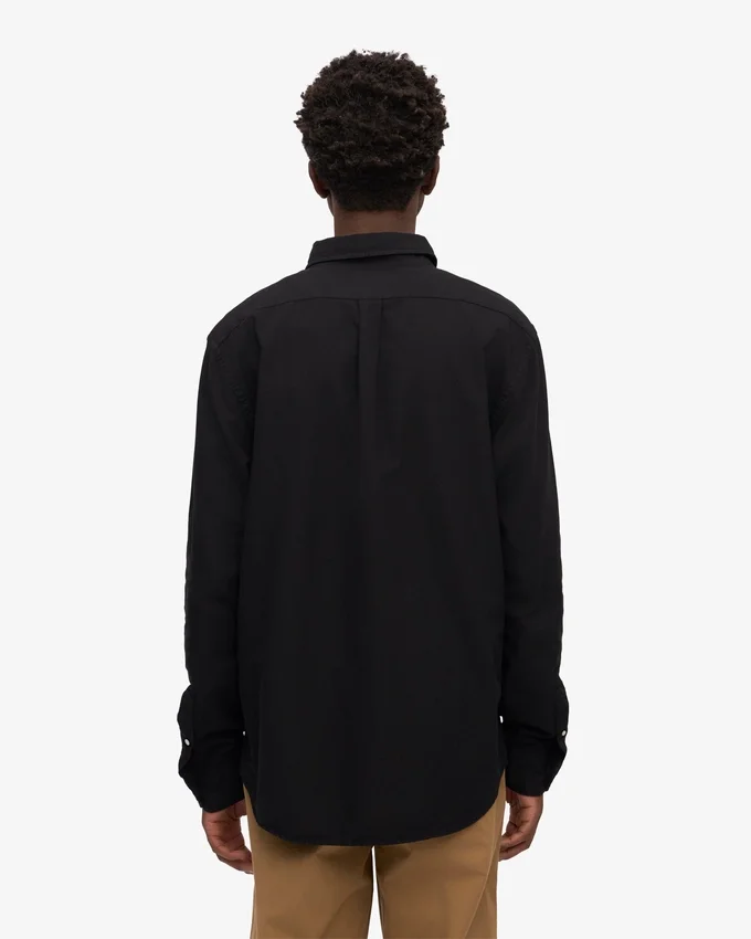 Organic Button Down Camisa - Negro intenso
