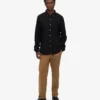 Organic Button Down Camisa - Negro intenso