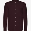 Organic Button Down Camisa - Rojo sangre