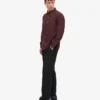 Organic Button Down Camisa - Rojo sangre