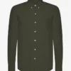 Organic Button Down Camisa - Verde cazador