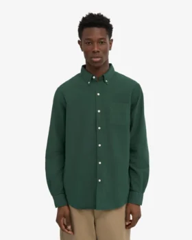 Organic Button Down Shirt – Emerald Green