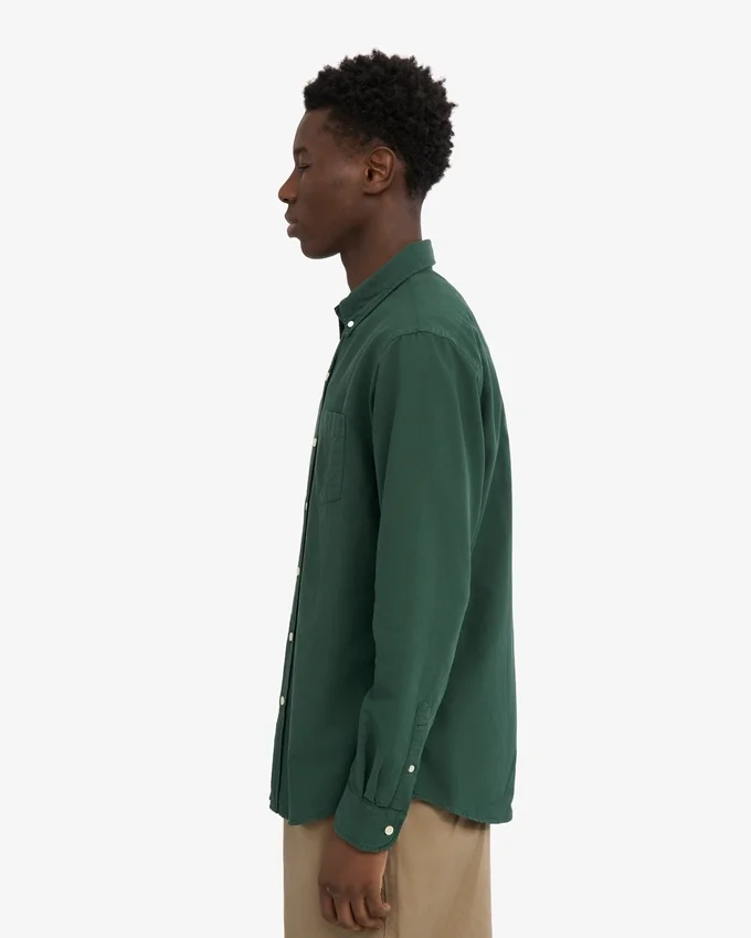 Organic Button Down Shirt - Emerald Green