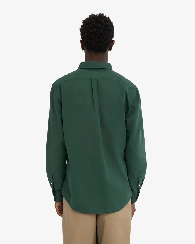 Organic Button Down Shirt - Emerald Green