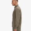 Organic Button Down Shirt - Verde oliva apagado