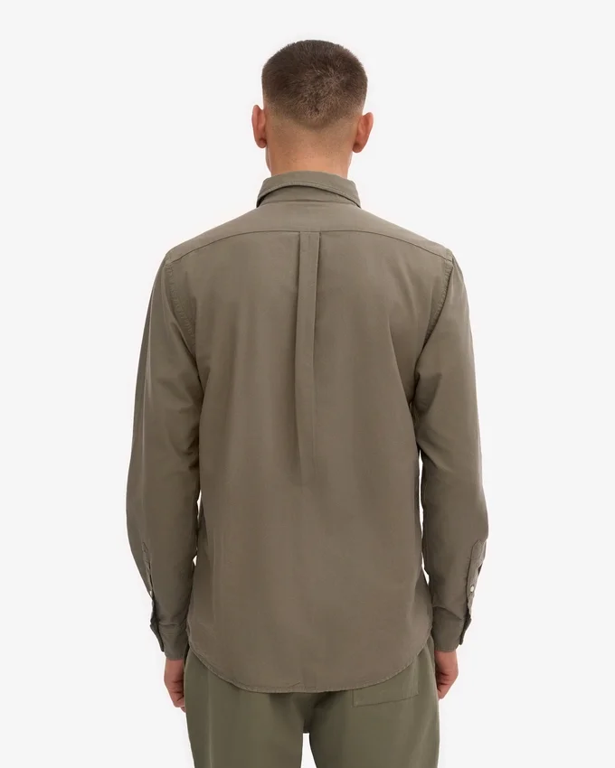Organic Button Down Shirt - Verde oliva apagado