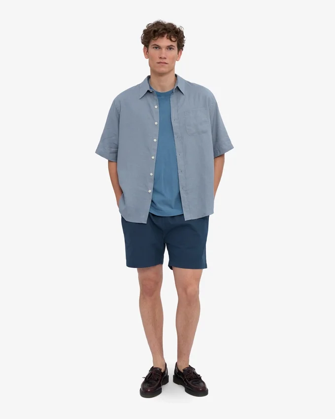Organic Twill Shorts - Azul petróleo
