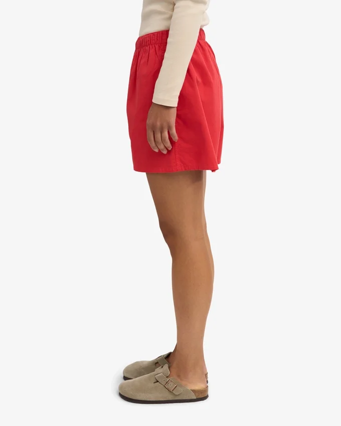 Organic Twill Shorts para mujer - Rojo mandarina