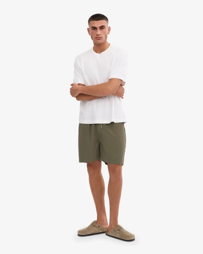 Organic Twill Shorts - Verde oliva apagado