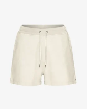 Pantalones cortos de chándal de algodón orgánico para mujer - Blanco marfil