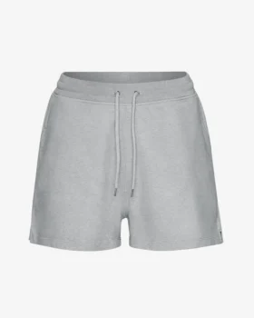 Pantalones cortos de chándal de algodón orgánico para mujer - Gris jaspeado