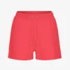 Pantalones cortos de chándal de algodón orgánico para mujer - Rojo mandarina