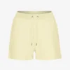Pantalones cortos de chándal orgánicos para mujer - Amarillo suave