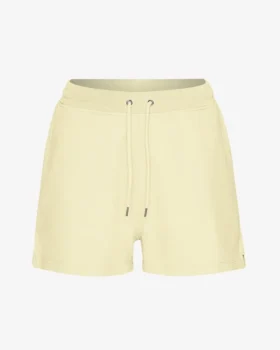 Pantalones cortos de chándal orgánicos para mujer - Amarillo suave