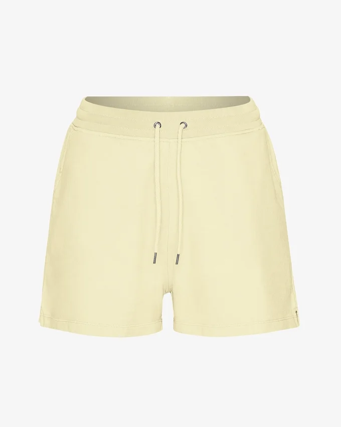 Pantalones cortos de chándal orgánicos para mujer - Amarillo suave