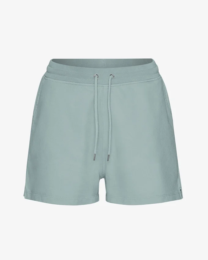 Pantalones cortos de chándal orgánicos para mujer - Azul acero