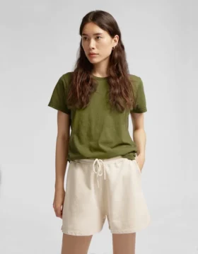 Pantalones cortos de chándal orgánicos para mujer – Azul Pacífico