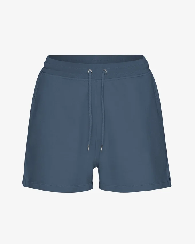 Pantalones cortos de chándal orgánicos para mujer - Azul petróleo