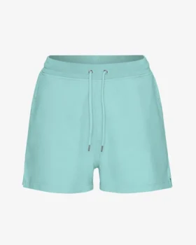 Pantalones cortos de chándal orgánicos para mujer - Azul verdoso