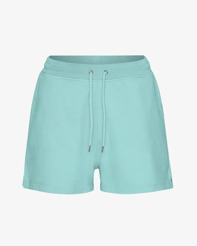 Pantalones cortos de chándal orgánicos para mujer - Azul verdoso