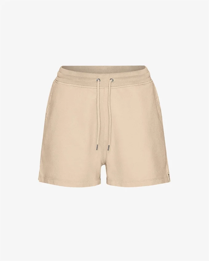 Pantalones cortos de chándal orgánicos para mujer - Beige miel