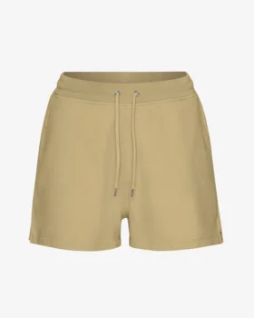 Pantalones cortos de chándal orgánicos para mujer - Caqui desierto