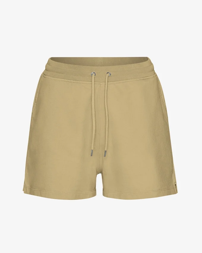 Pantalones cortos de chándal orgánicos para mujer - Caqui desierto