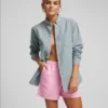 Pantalones cortos de chándal de algodón orgánico para mujer - Rojo mandarina