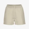 Pantalones cortos de chándal orgánicos para mujer - Gris ostra