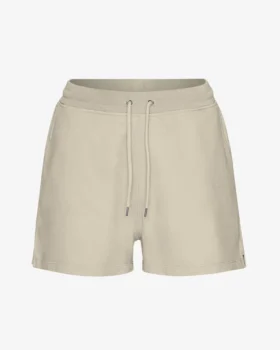 Pantalones cortos de chándal orgánicos para mujer - Gris ostra