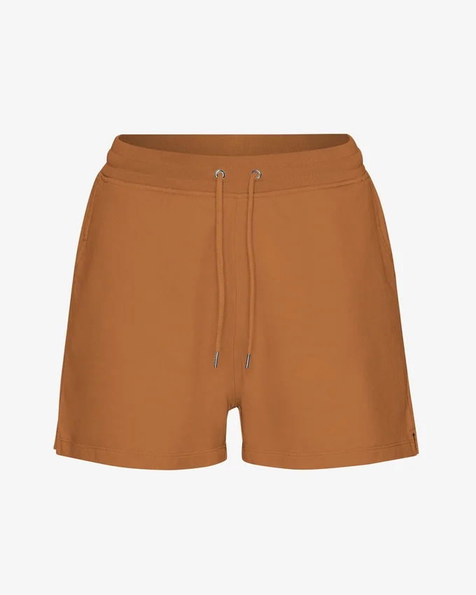 Pantalones cortos de chándal orgánicos para mujer - Marrón jengibre