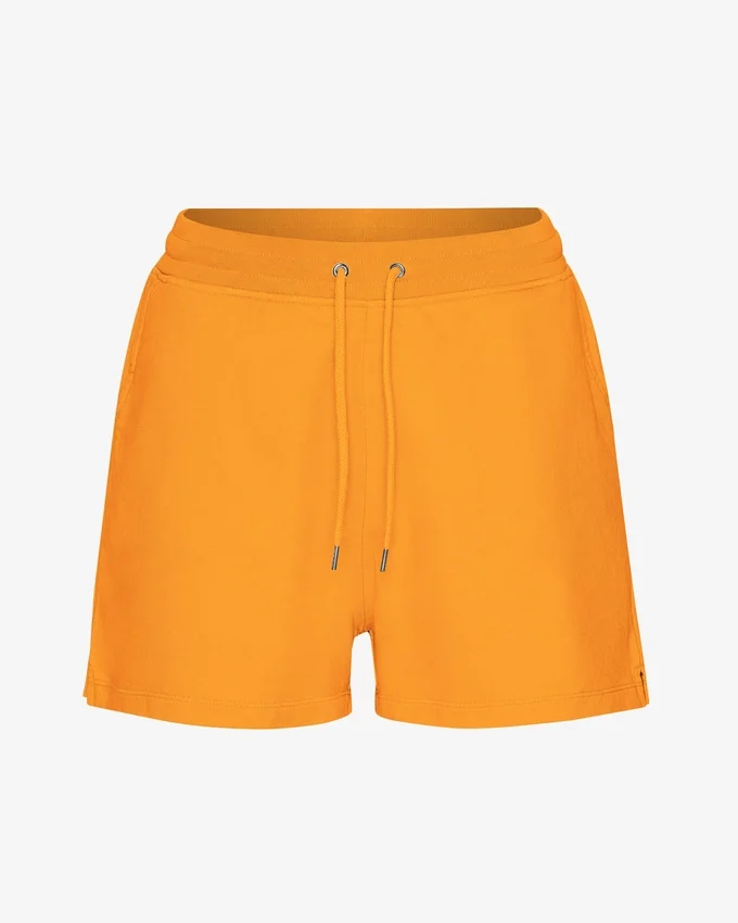 Pantalones cortos de chándal orgánicos para mujer - Naranja soleado