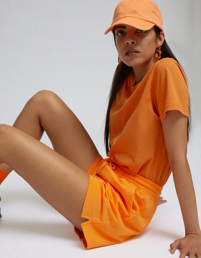 Pantalones cortos de chándal orgánicos para mujer - Verde Kelly