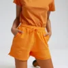 Pantalones cortos de chándal orgánicos para mujer - Verde Kelly