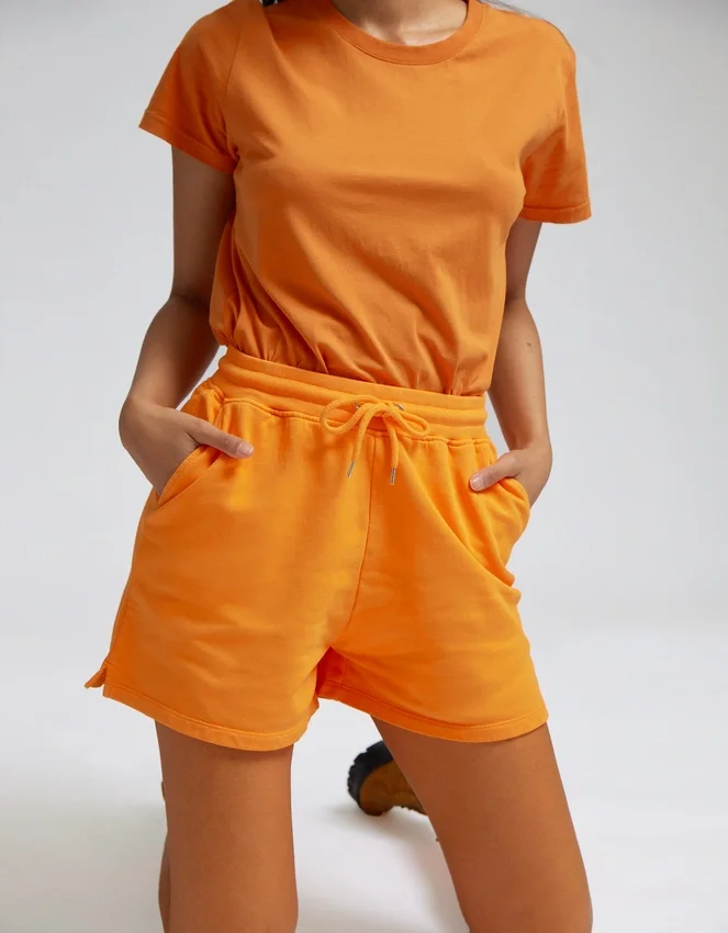 Pantalones cortos de chándal orgánicos para mujer - Verde Kelly