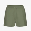 Pantalones cortos de chándal orgánicos para mujer - Verde oliva apagado
